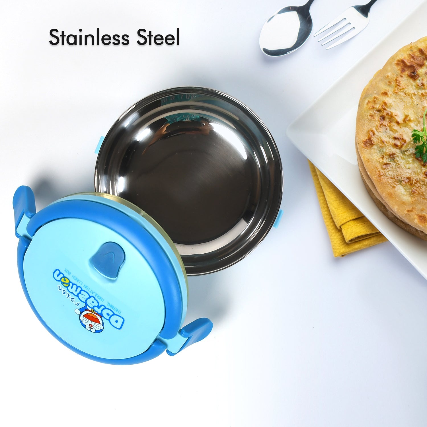 2874A Single Layer Doraemon Steel Lunch Box High Quality Premium Lunch Box For Office & School Use DeoDap 2874A Single Layer Doraemon Steel Lunch Box High Quality Premium Lunch Box For Office & School Use DeoDap
